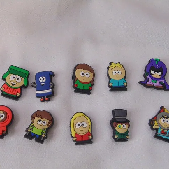 10 Piece South Park Theme Silicone Shoe Charms Compatible for Crocs - Picture 1 of 2